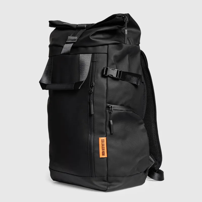 Rucsac Rolltop Iron Aesthetics Urban Pro, negru-1