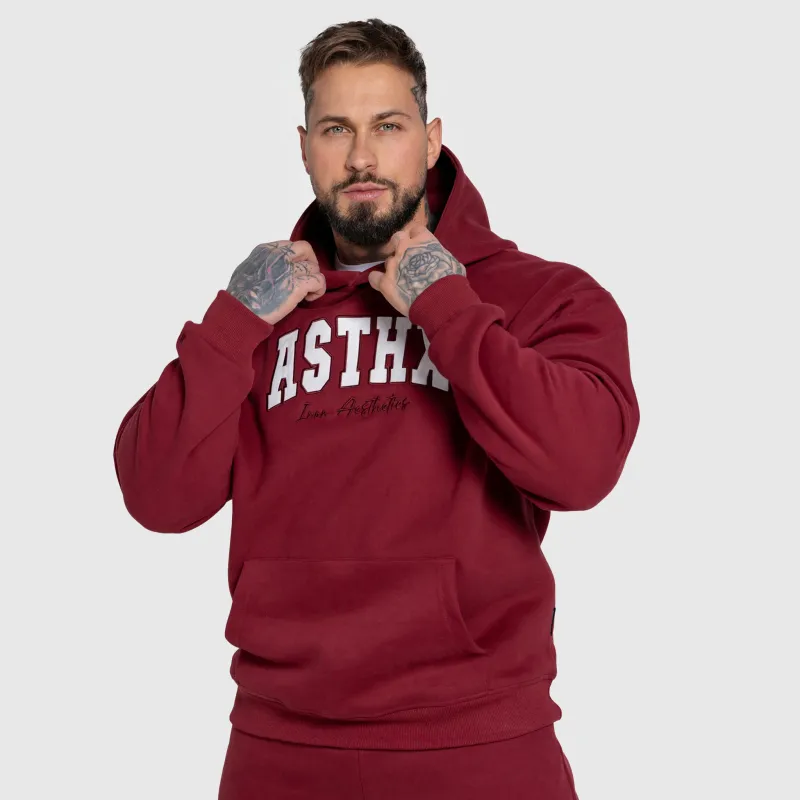 Hanorac oversized Iron Aesthetics ASTHX, vișiniu-9