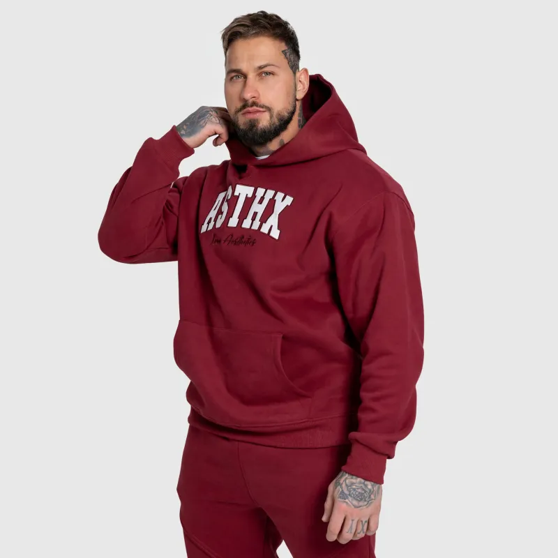 Hanorac oversized Iron Aesthetics ASTHX, vișiniu-6