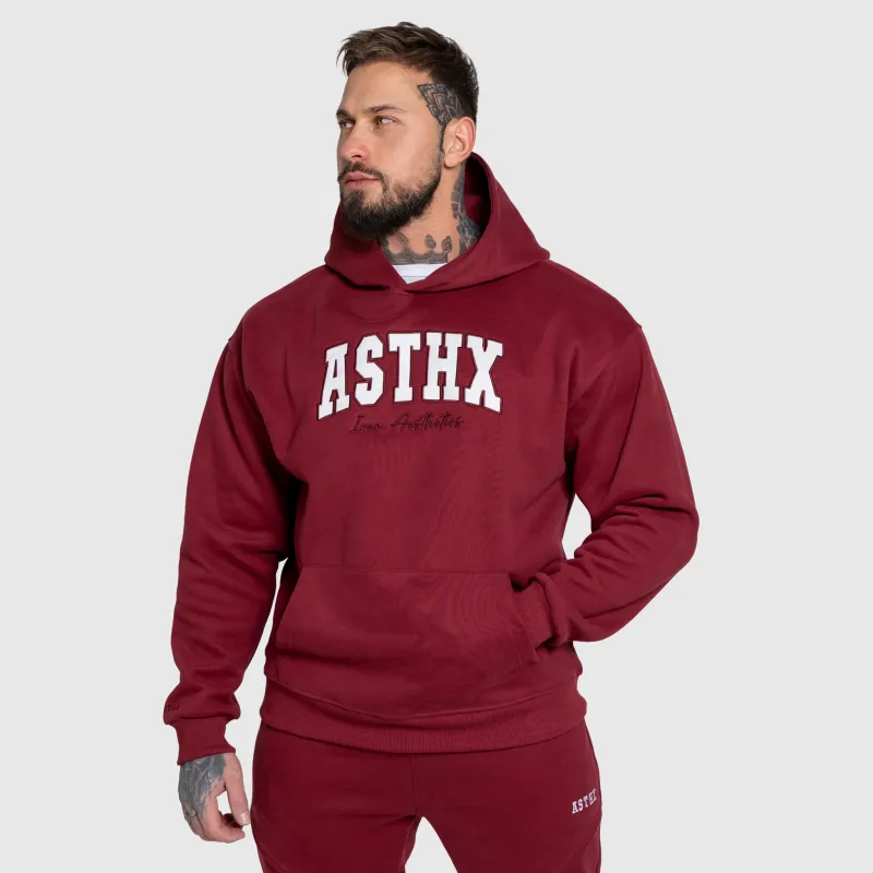 Hanorac oversized Iron Aesthetics ASTHX, vișiniu-4