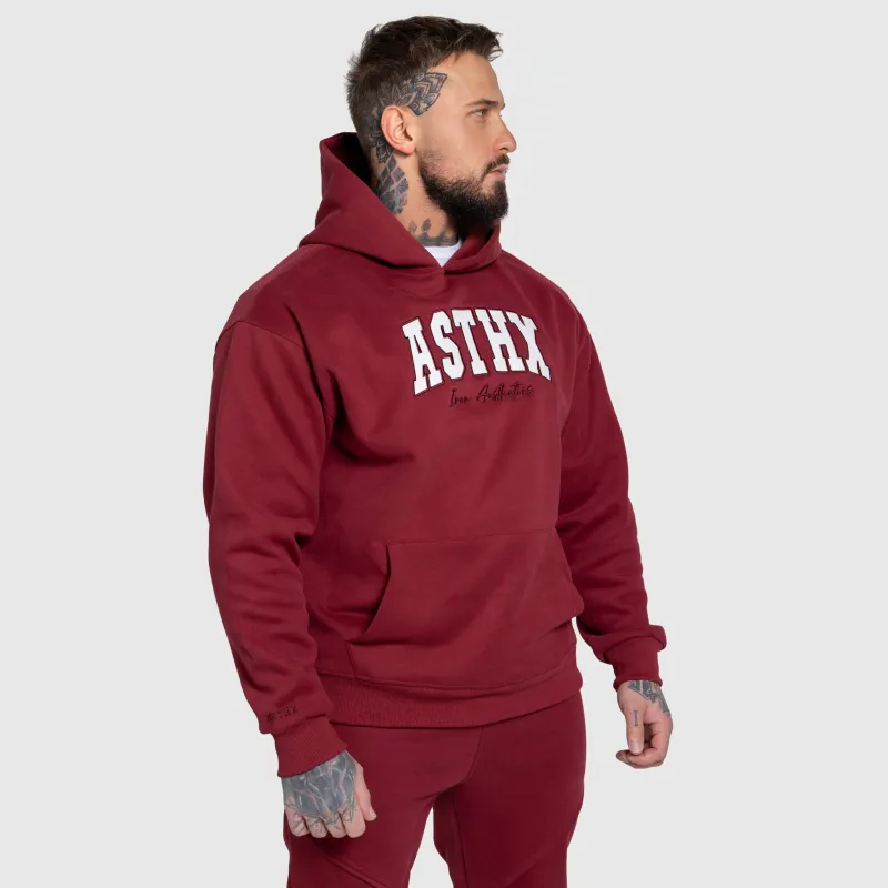 Hanorac oversized Iron Aesthetics ASTHX, vișiniu-10
