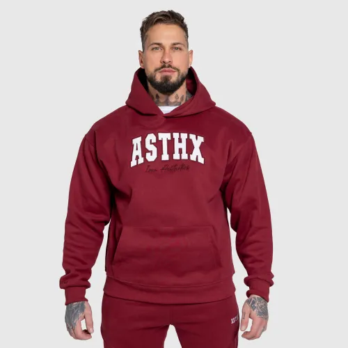 Hanorac oversized Iron Aesthetics ASTHX, vișiniu