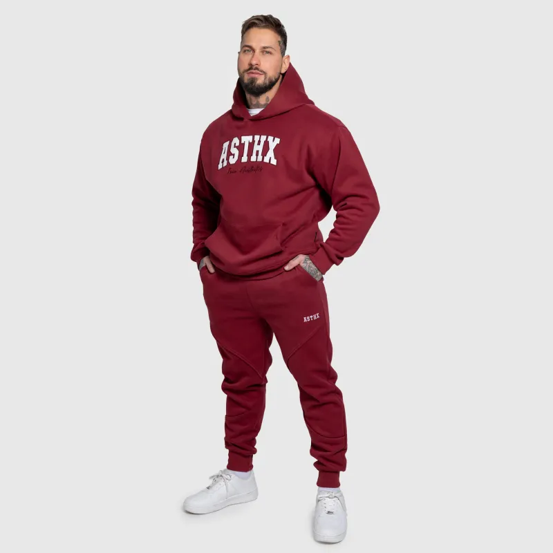 Hanorac oversized Iron Aesthetics ASTHX, vișiniu-13