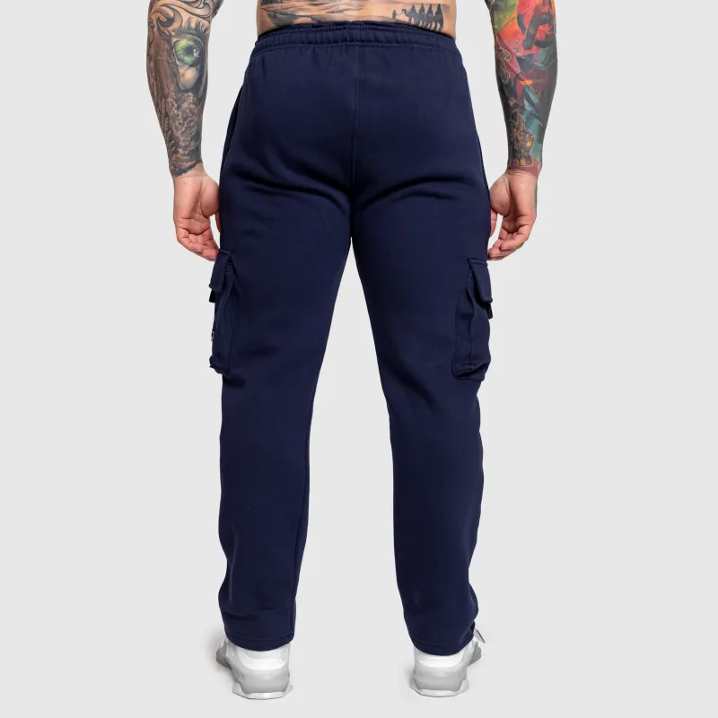 Pantaloni de trening bărbați Iron Aesthetics Utility, navy-3