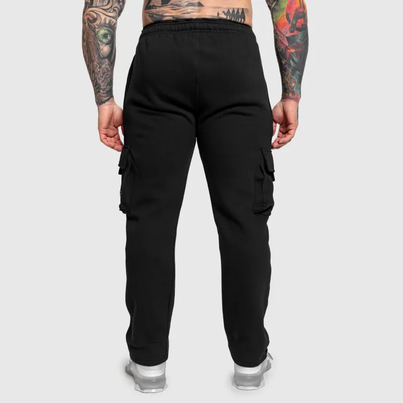 Pantaloni de trening bărbați Iron Aesthetics Utility, negri-4