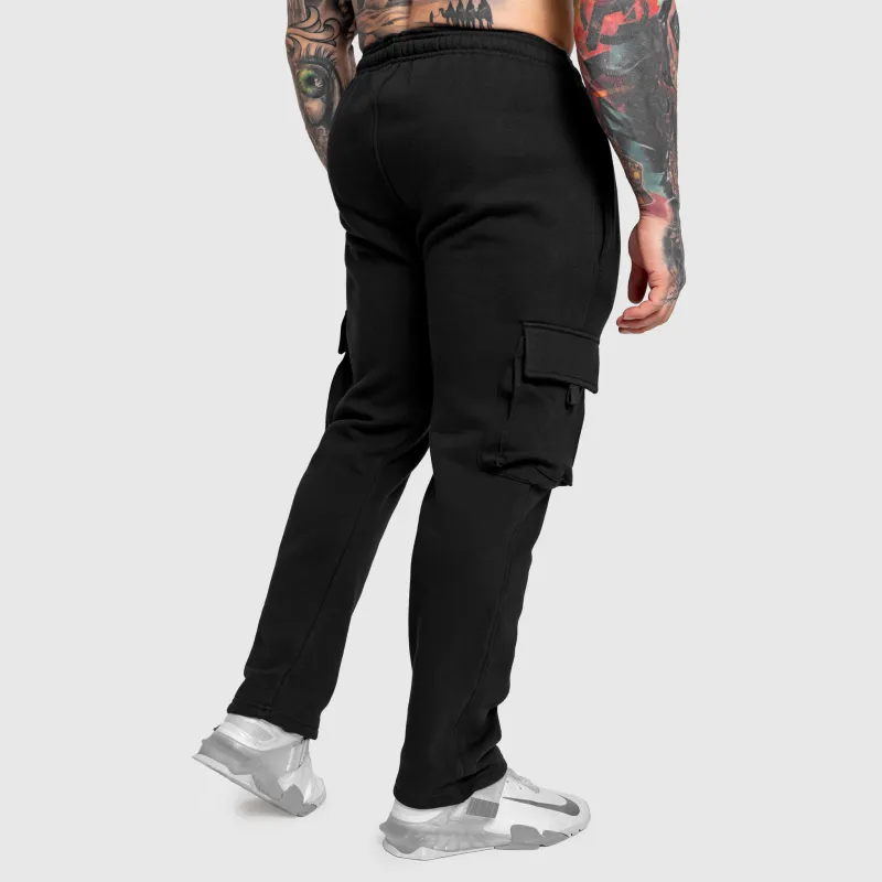 Pantaloni de trening bărbați Iron Aesthetics Utility, negri-5