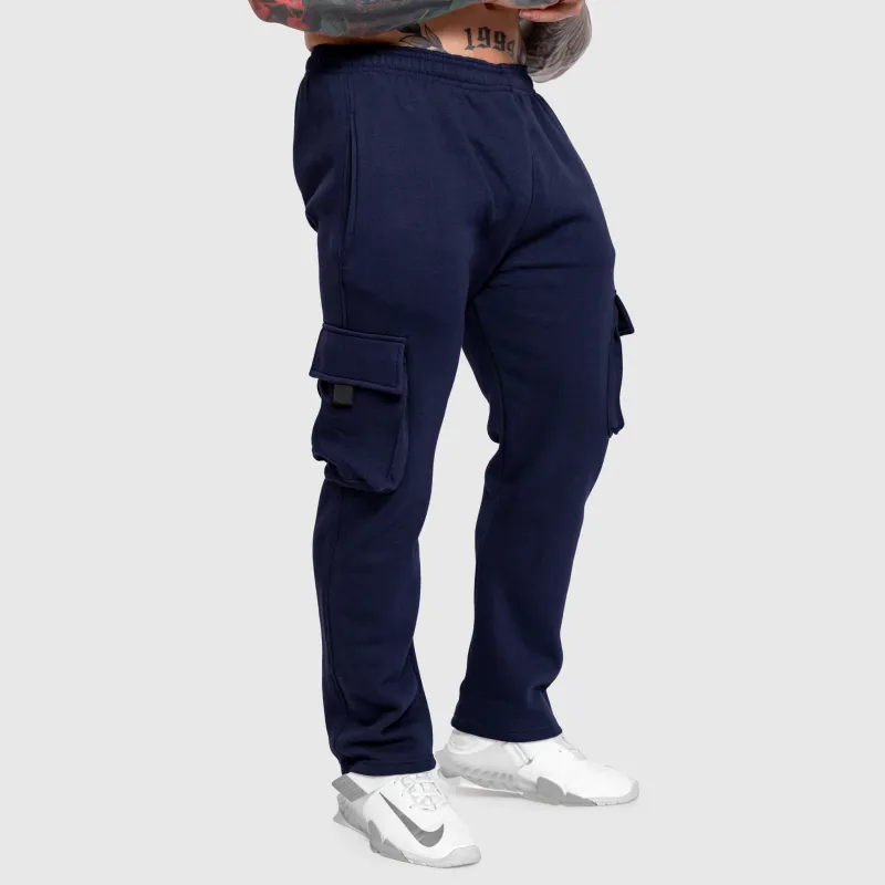 Pantaloni de trening bărbați Iron Aesthetics Utility, navy-5
