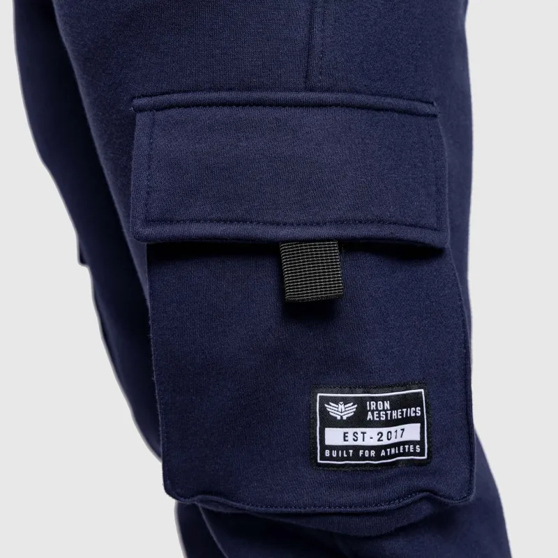 Pantaloni de trening bărbați Iron Aesthetics Utility, navy-6