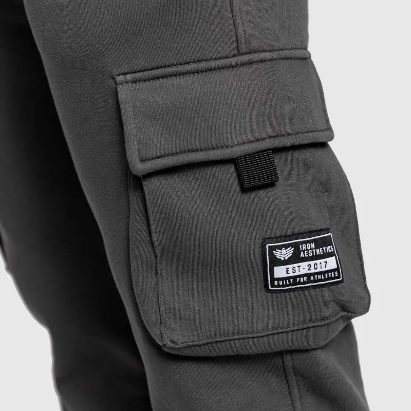 Pantaloni de trening bărbați Iron Aesthetics Utility, gri-7