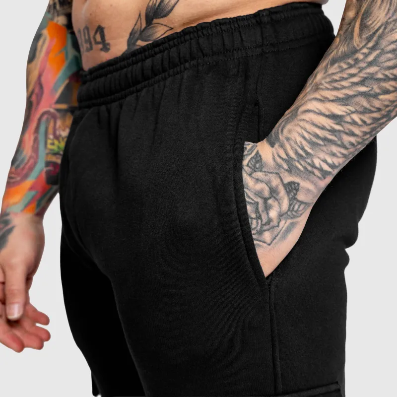 Pantaloni de trening bărbați Iron Aesthetics Utility, negri-10