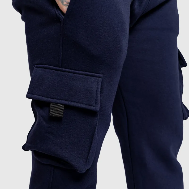 Pantaloni de trening bărbați Iron Aesthetics Utility, navy-8