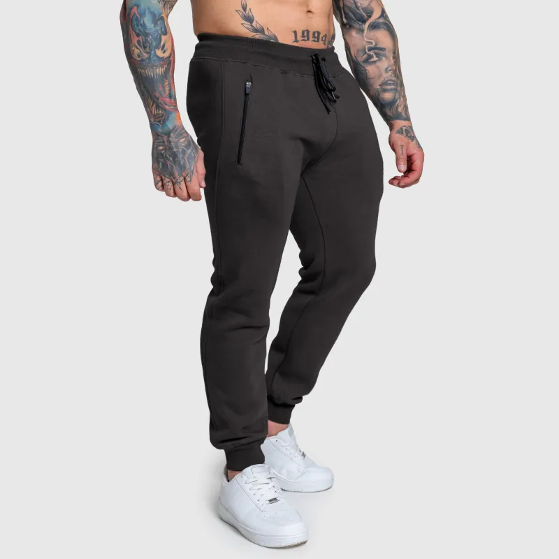 Pantaloni de trening Jogger Iron Aesthetics Round, gri-4