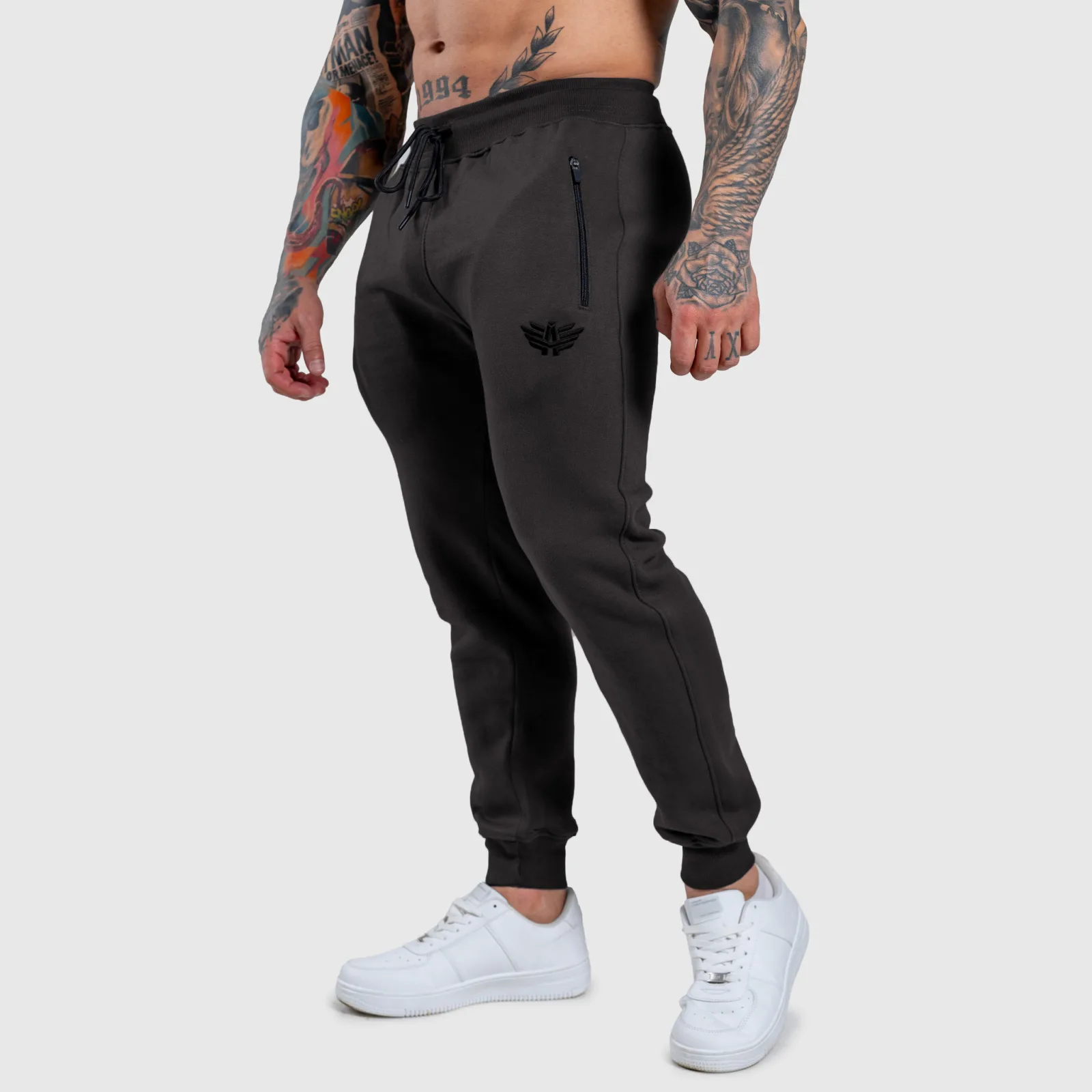 Pantaloni de trening Jogger Iron Aesthetics Round, gri-1