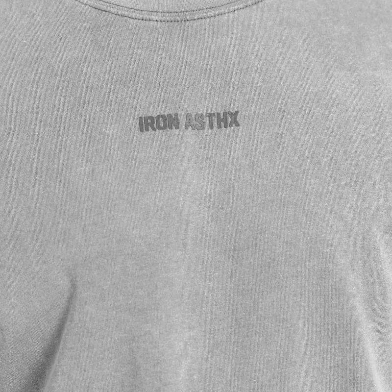 Tricou bărbați Iron Aesthetics X Washed, gri-11