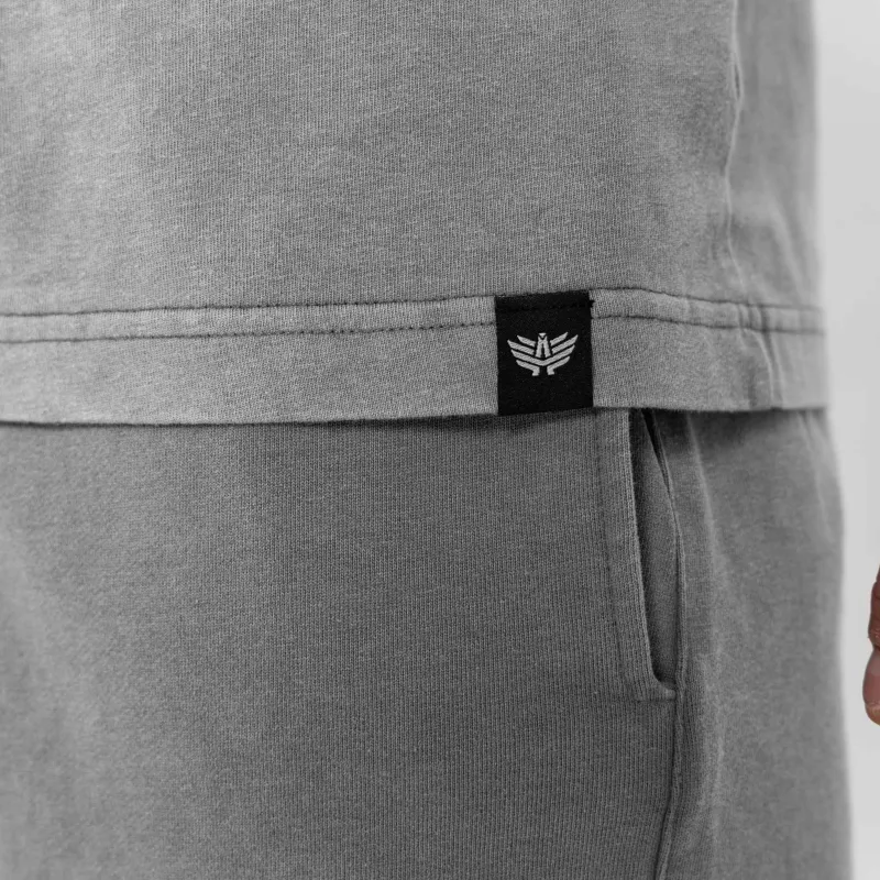 Tricou bărbați Iron Aesthetics X Washed, gri-10