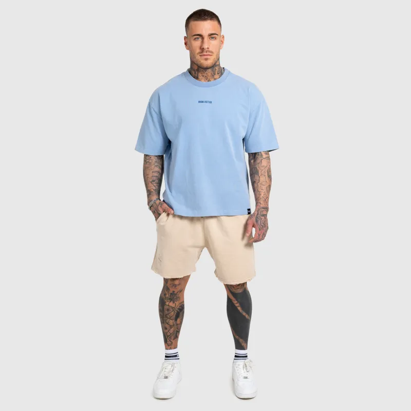 Tricou bărbați Iron Aesthetics X Washed, albastru-7