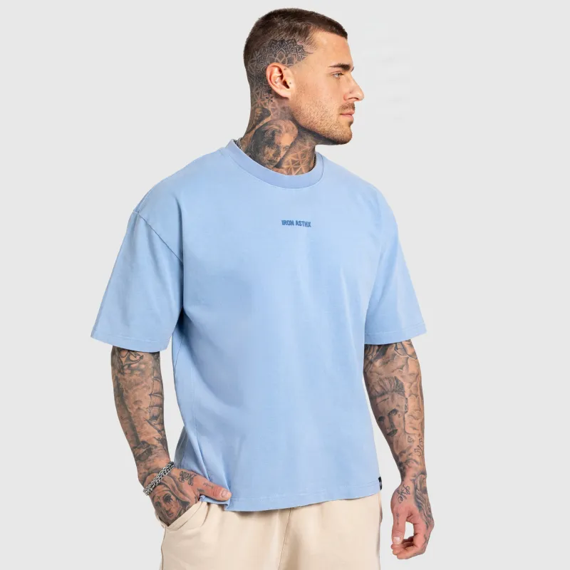 Tricou bărbați Iron Aesthetics X Washed, albastru-3