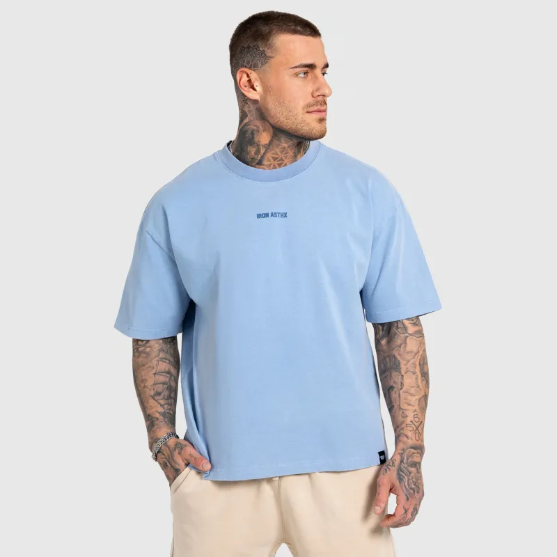 Tricou bărbați Iron Aesthetics X Washed, albastru-5