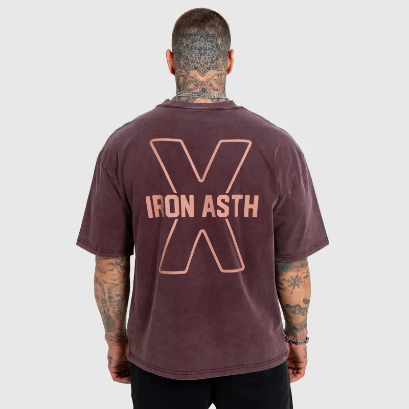 Tricou bărbați Iron Aesthetics X Washed, violet-4