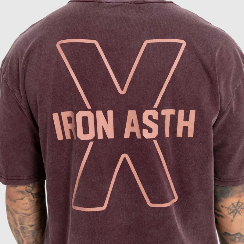 Tricou bărbați Iron Aesthetics X Washed, violet-8