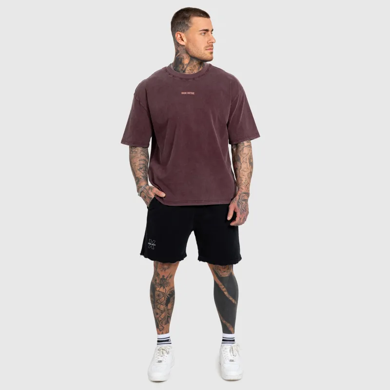 Tricou bărbați Iron Aesthetics X Washed, violet-7