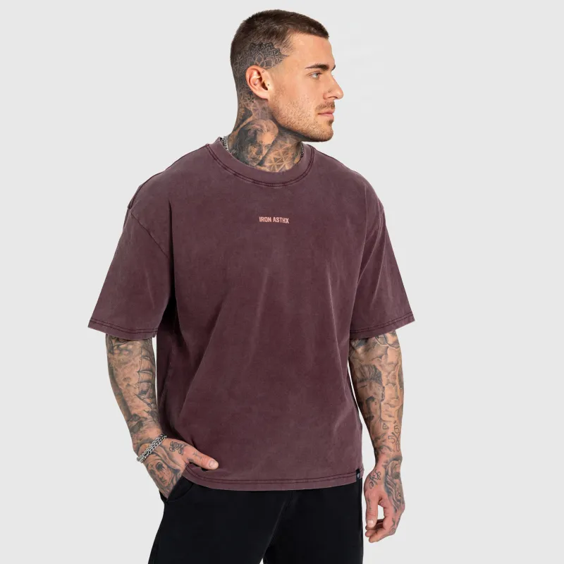 Tricou bărbați Iron Aesthetics X Washed, violet-3