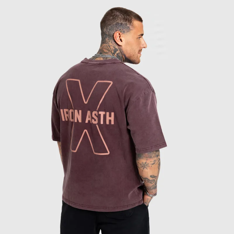 Tricou bărbați Iron Aesthetics X Washed, violet-5