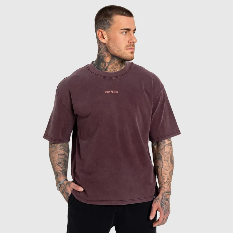 Tricou bărbați Iron Aesthetics X Washed, violet-2