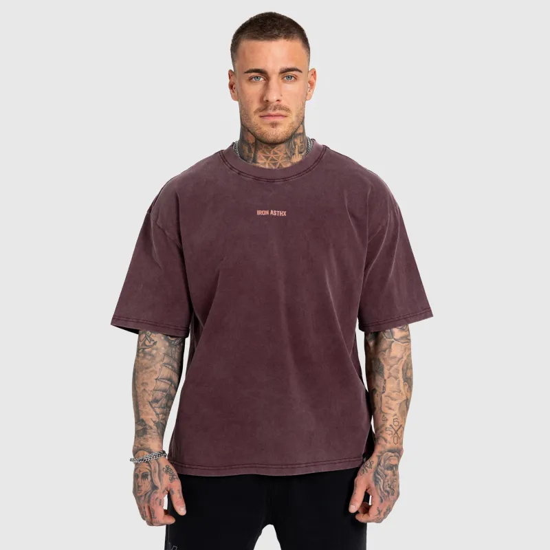 Tricou bărbați Iron Aesthetics X Washed, violet-6
