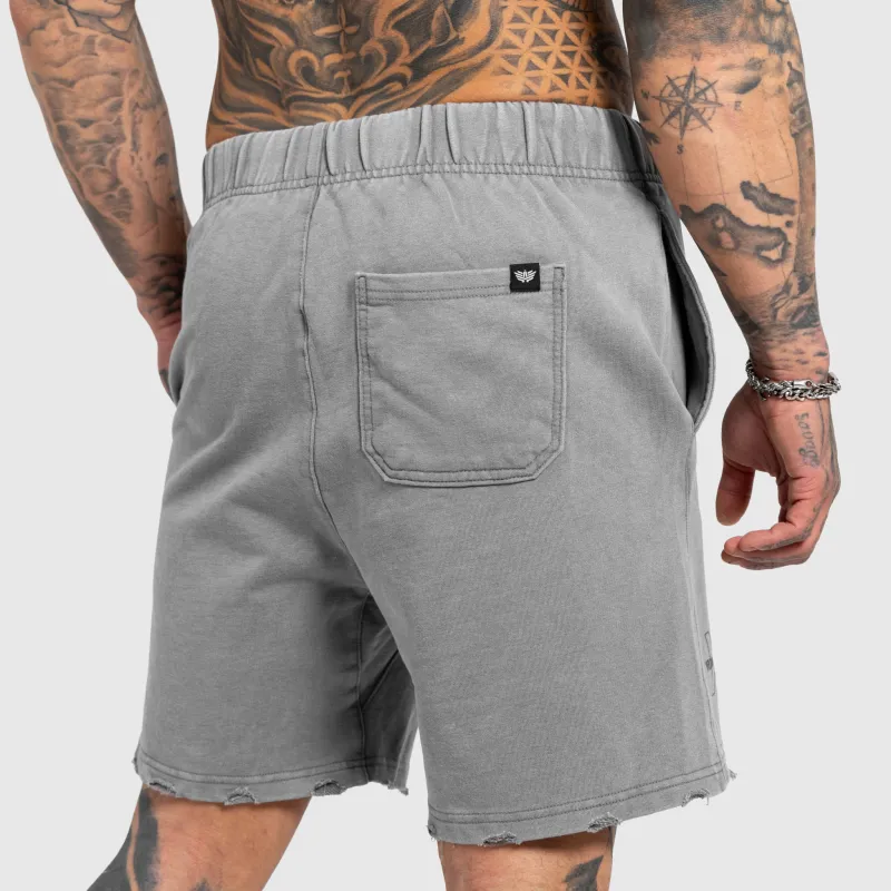 Pantaloni scurți bărbați Iron Aesthetics X Washed, gri-4