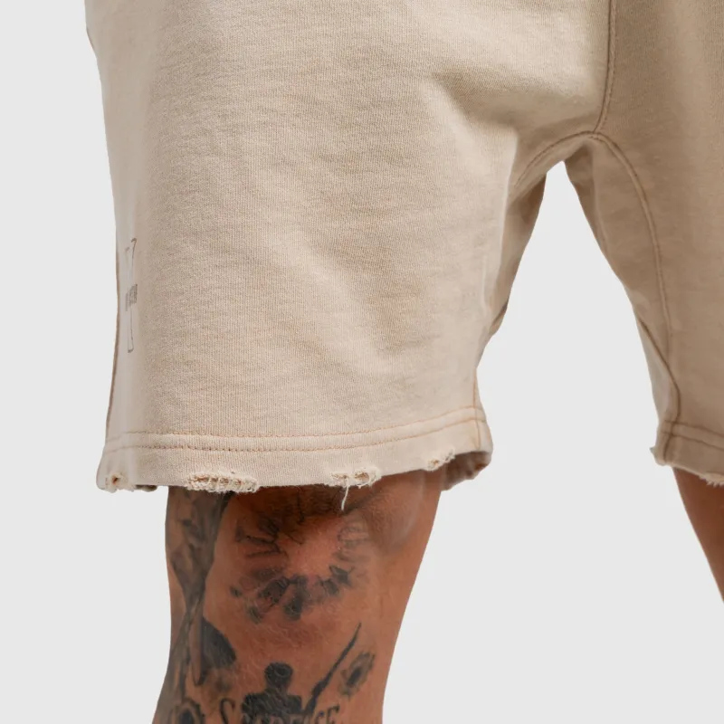 Pantaloni scurți bărbați Iron Aesthetics X Washed, bej-15