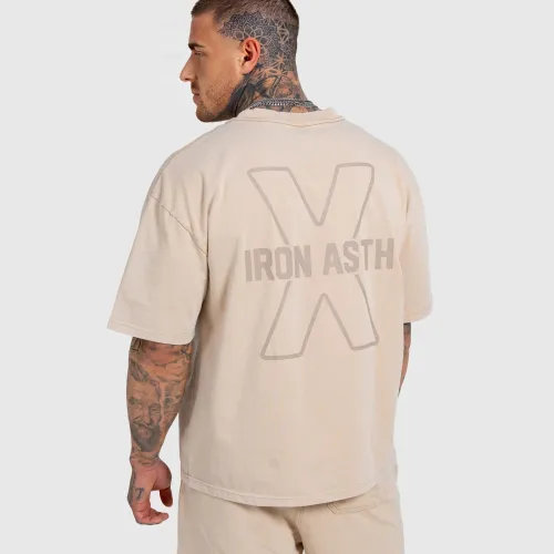 Tricou bărbați Iron Aesthetics X Washed, bej
