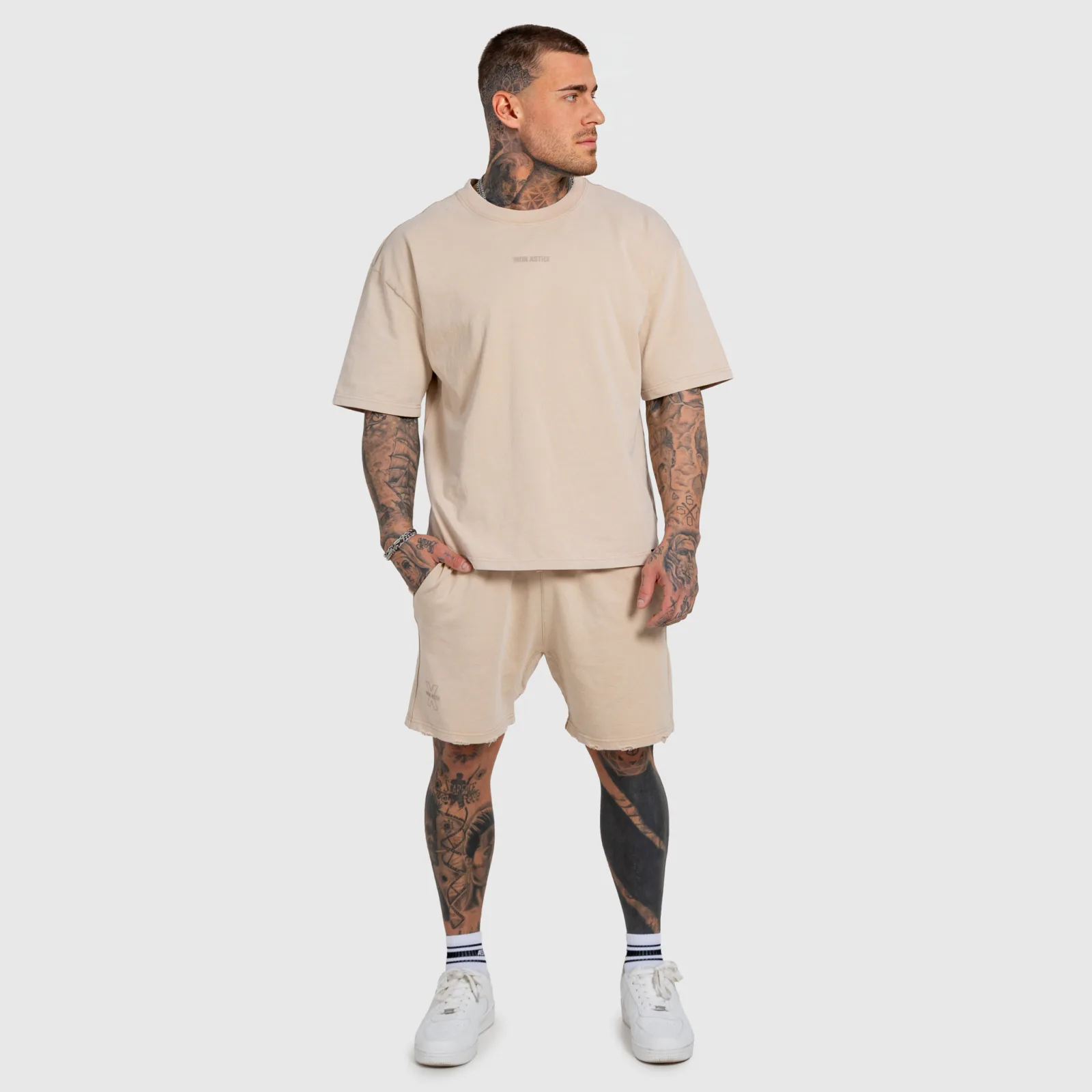 Set bărbați Iron Aesthetics X Washed, bej-1