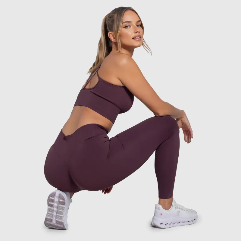 Colanți damă Iron Aesthetics Ultimate, plum-5