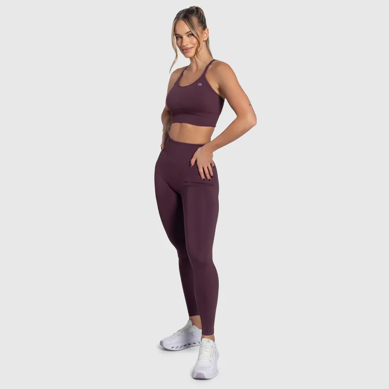 Colanți damă Iron Aesthetics Ultimate, plum-6