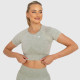 Crop top pentru damă Iron Aesthetics Faded, washed green