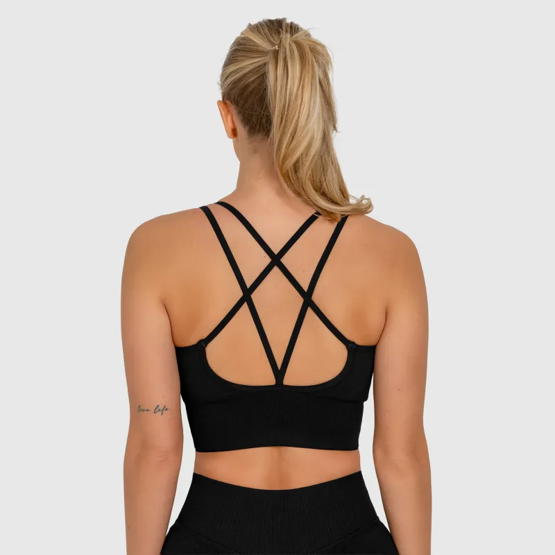 Bustiera sport damă Iron Aesthetics Ultimate, neagră-5