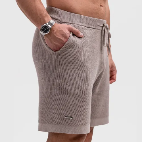 Pantaloni scurți din pâslă bărbați Iron Aesthetics Vibe, bej