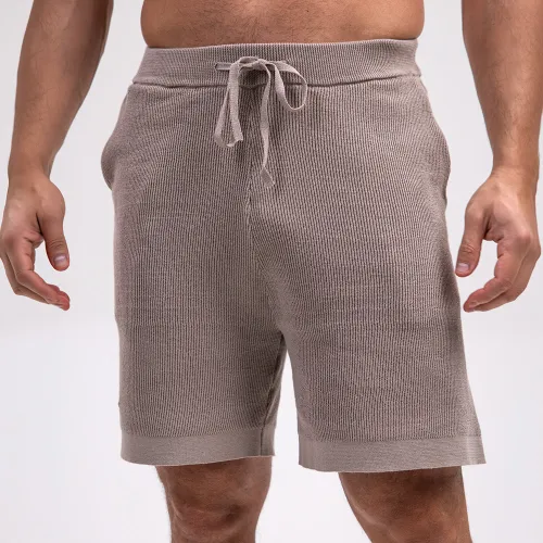 Pantaloni scurți din pâslă bărbați Iron Aesthetics Vibe, bej