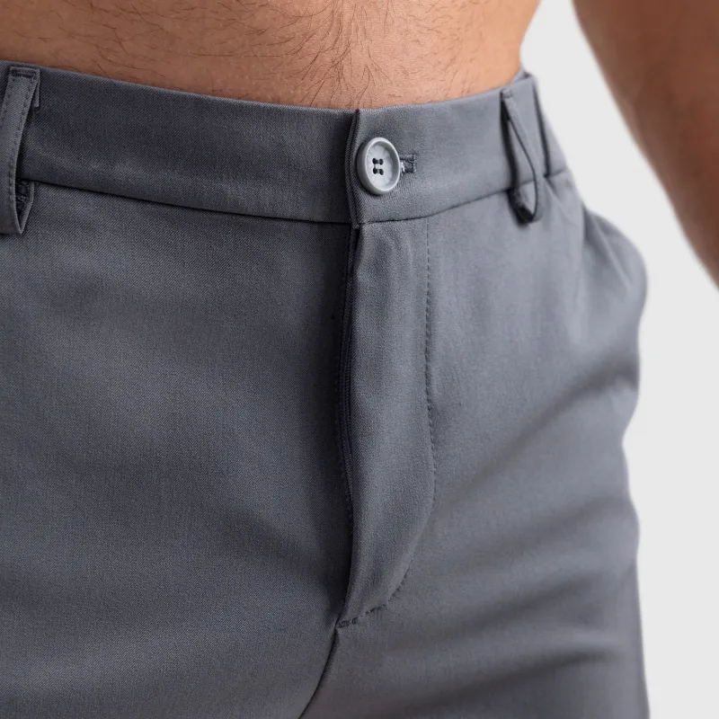 Pantaloni scurți bărbați Iron Aesthetics Chino Flex, gri-6