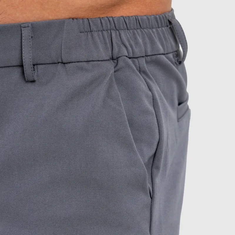 Pantaloni scurți bărbați Iron Aesthetics Chino Flex, gri-7