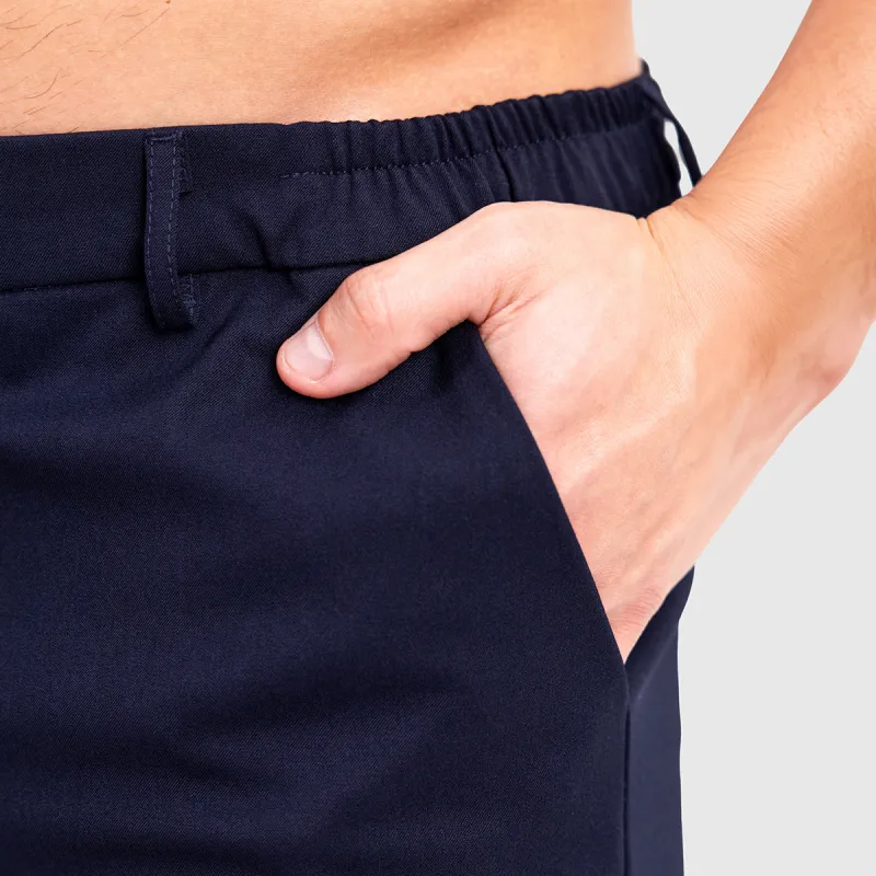 Pantaloni scurți bărbați Iron Aesthetics Chino Flex, navy-5