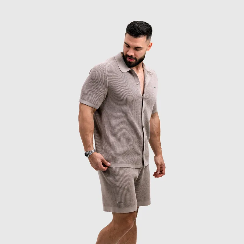 Set tricotat bărbați Iron Aesthetics Vibe, bej-5