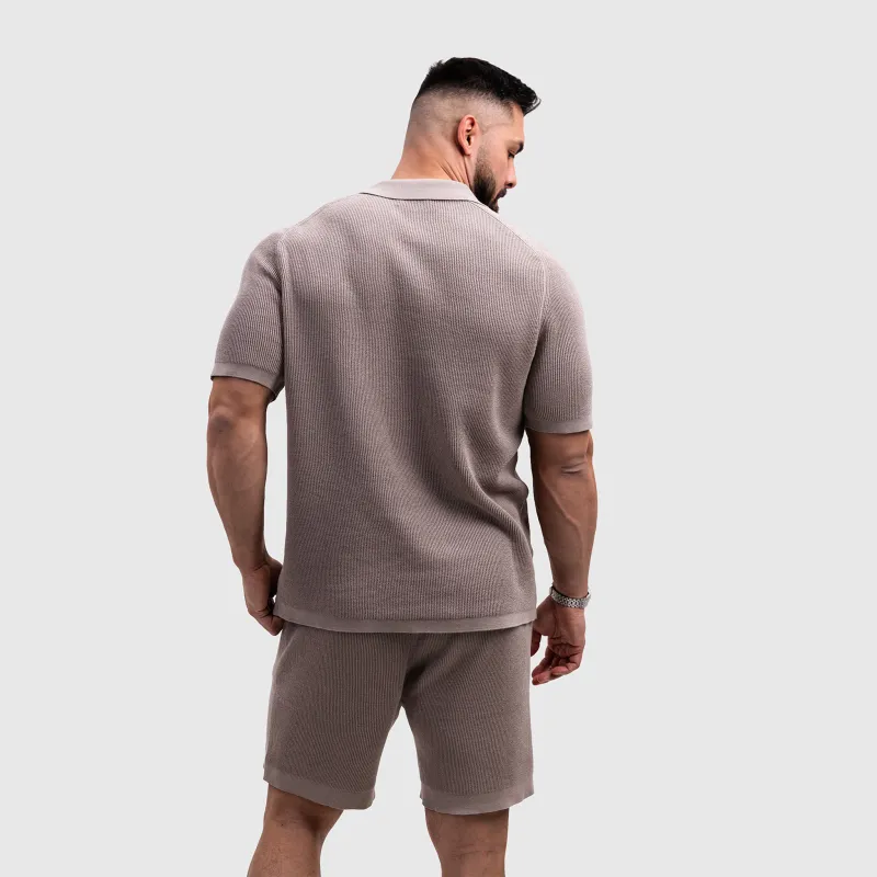 Set tricotat bărbați Iron Aesthetics Vibe, bej-6
