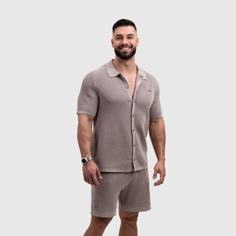 Set tricotat bărbați Iron Aesthetics Vibe, bej-4