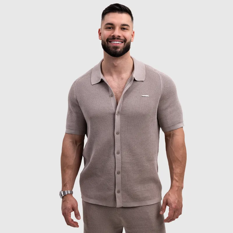 Set tricotat bărbați Iron Aesthetics Vibe, bej-3