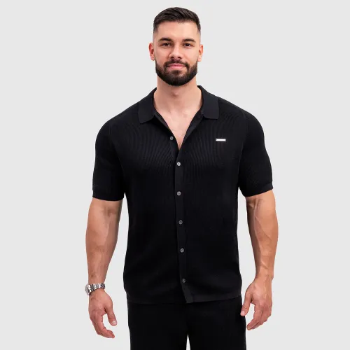 Cămașă din pâslă bărbați Iron Aesthetics Vibe, neagră