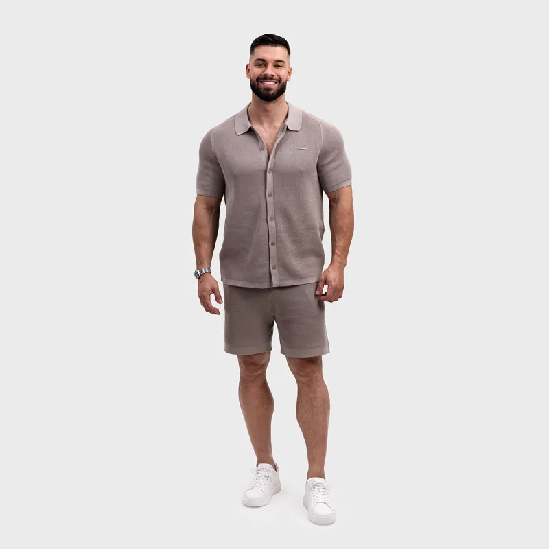 Cămașă din pâslă bărbați Iron Aesthetics Vibe, bej-9