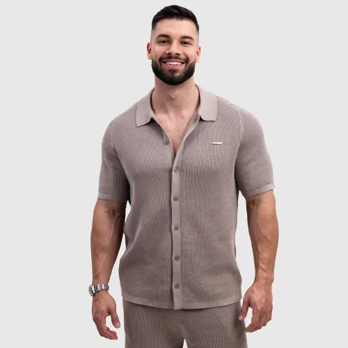 Cămașă din pâslă bărbați Iron Aesthetics Vibe, bej