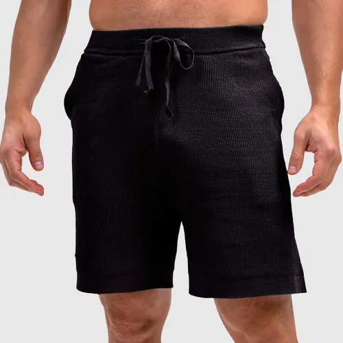 Pantaloni scurți din pâslă bărbați Iron Aesthetics Vibe, negri